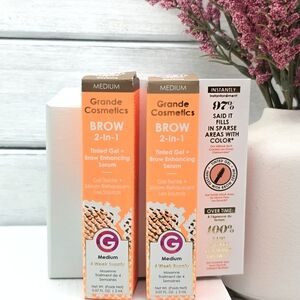 Grande Cosmetics Brow 2-In-1 Tinted Gel + Brow Enhancing Serum